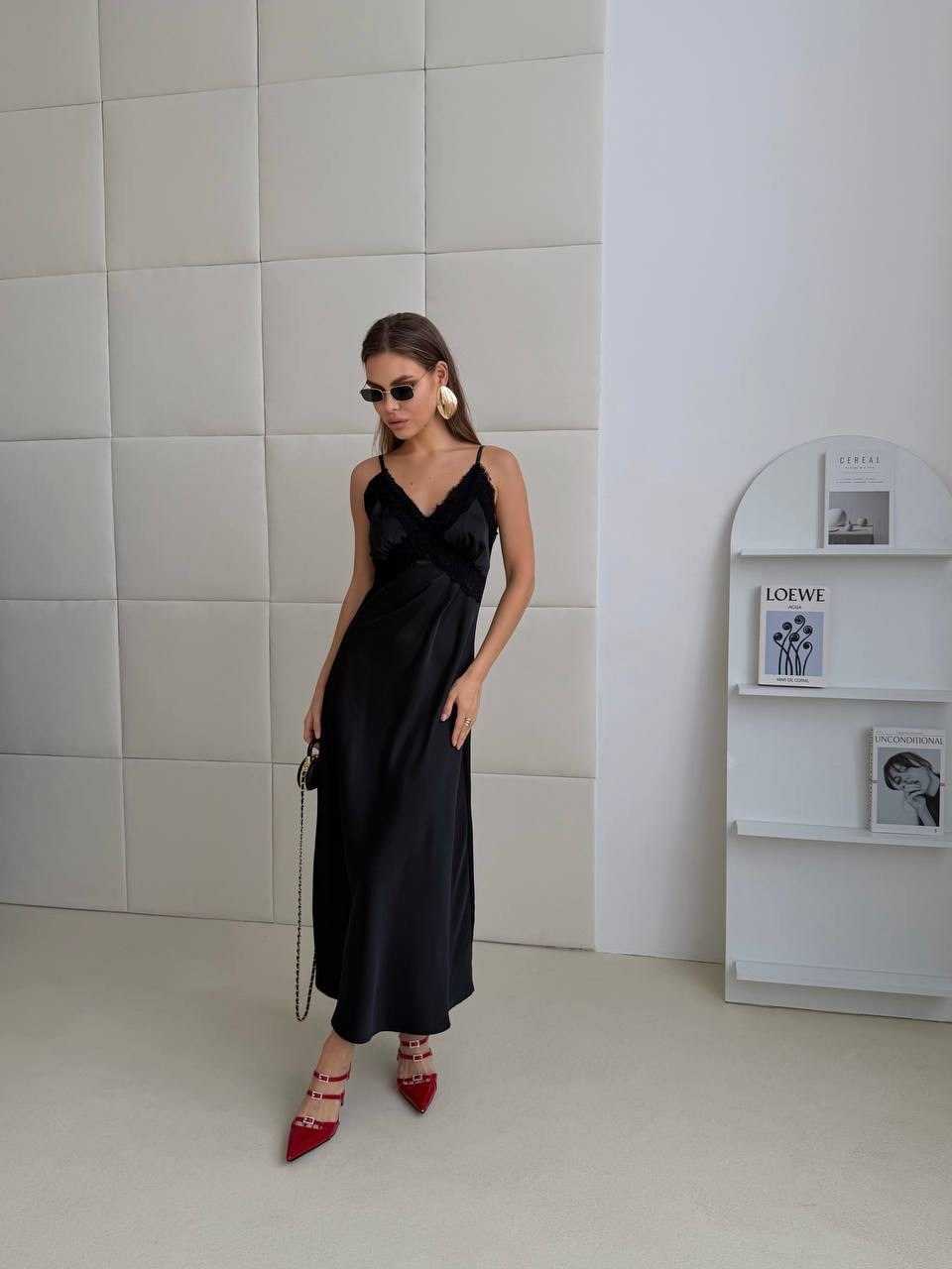 шелковое платье комбинация,черное платье комбинация,платье комбинация,платье комбинация миди,шелковое платье