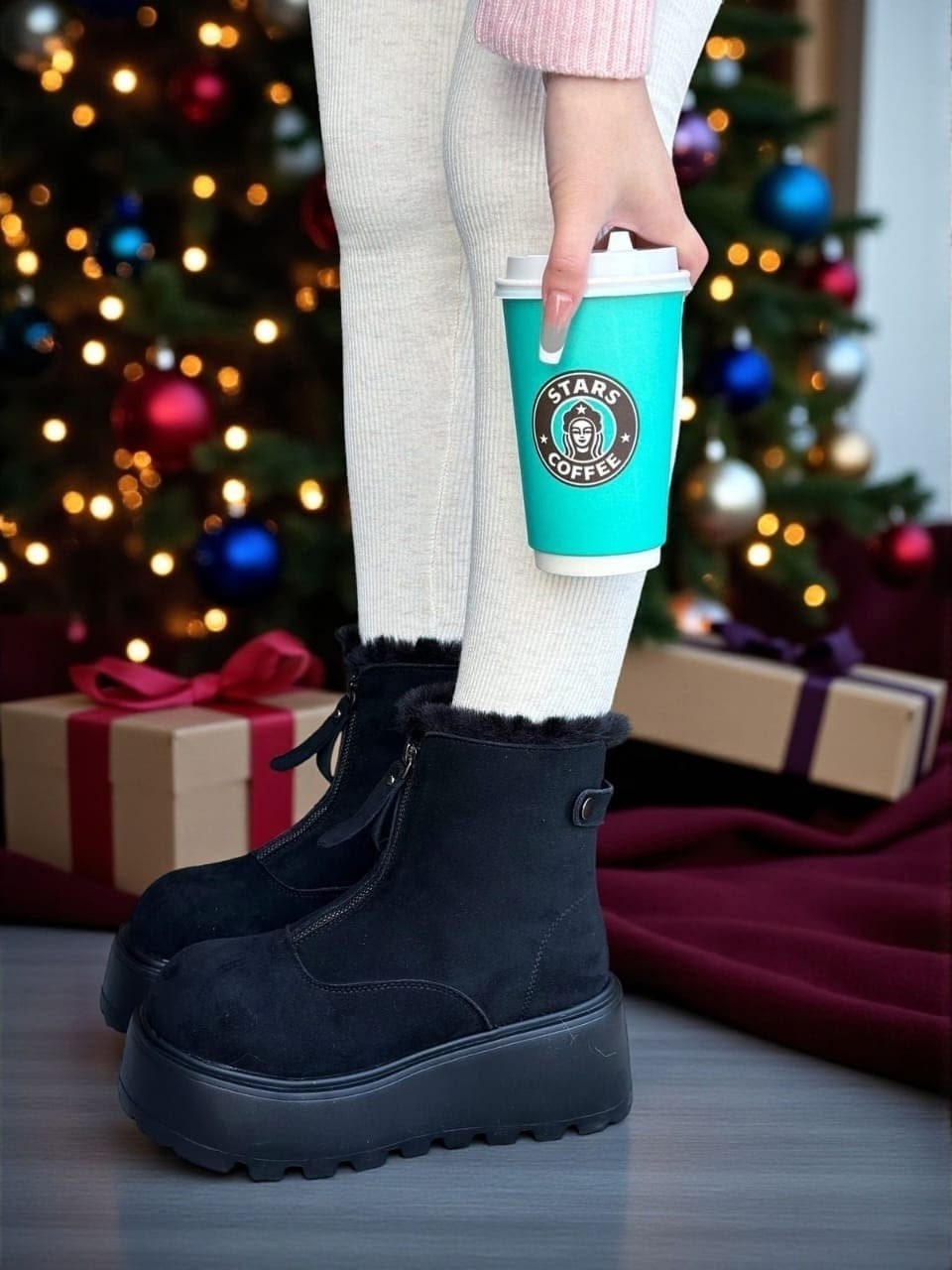 зимние женские ботинки на платформе с молнией и толстой подошвой, женская зимняя,ботинки зимние замшевые натуральные на платформе,ботинки зимние замшевые натуральные,