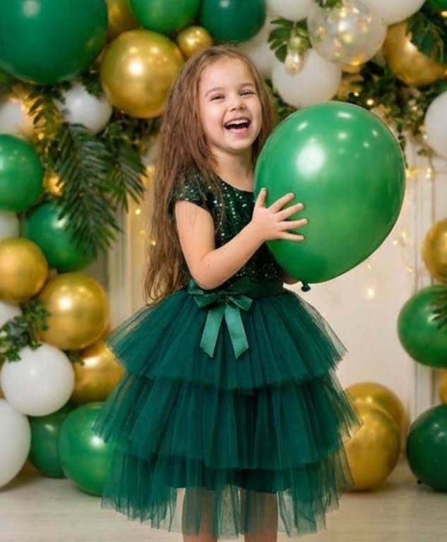 платье для девочки,изумрудное платье для девочки,платье праздничное для девочки,зеленое платье для девочки,новогоднее платье для девочки