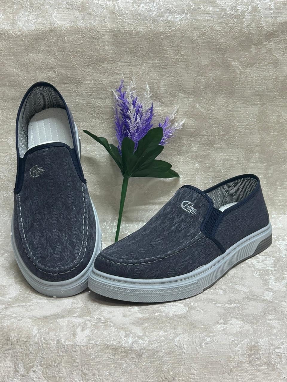 ,парусиновая ,мужская летняя ,слипоны мужские, мужская