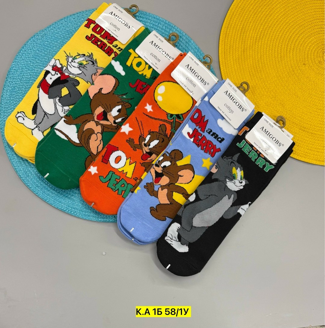 том и джерри носки,носки комплект,носки женские,носки amigobs,носки с прикольными принтами "том и джерри"