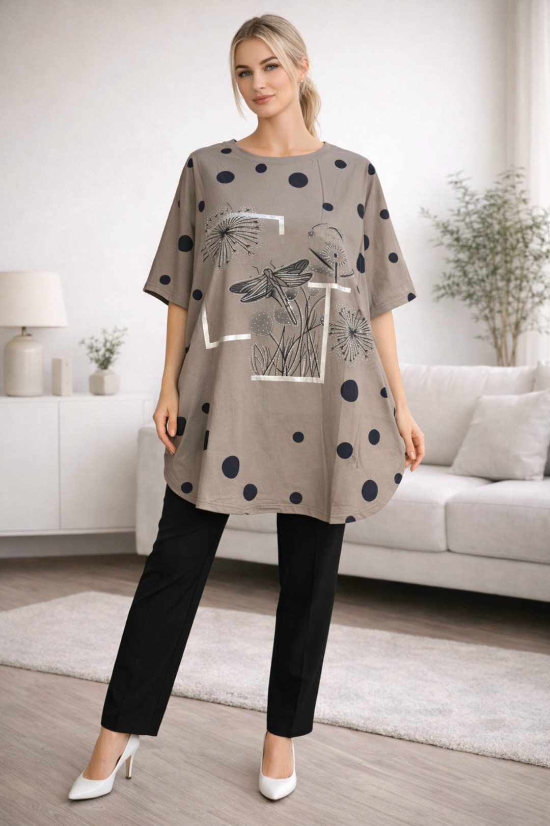 стильная блуза,туника нарядная,туника женская,туника с принтом,туника свободная