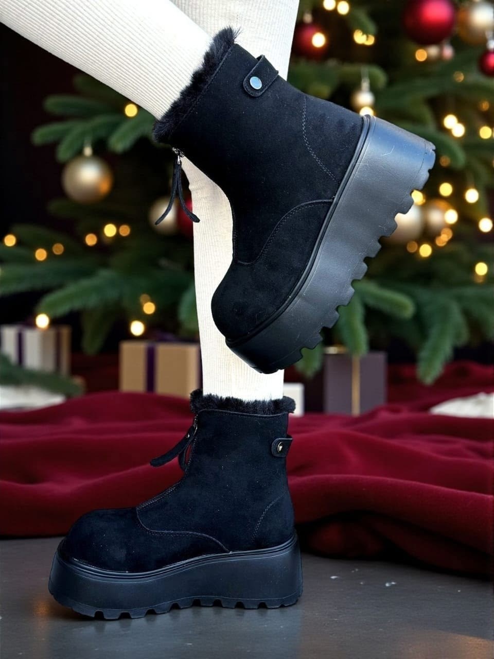 зимние женские ботинки на платформе с молнией и толстой подошвой, женская зимняя,ботинки зимние замшевые натуральные на платформе,ботинки зимние замшевые натуральные,