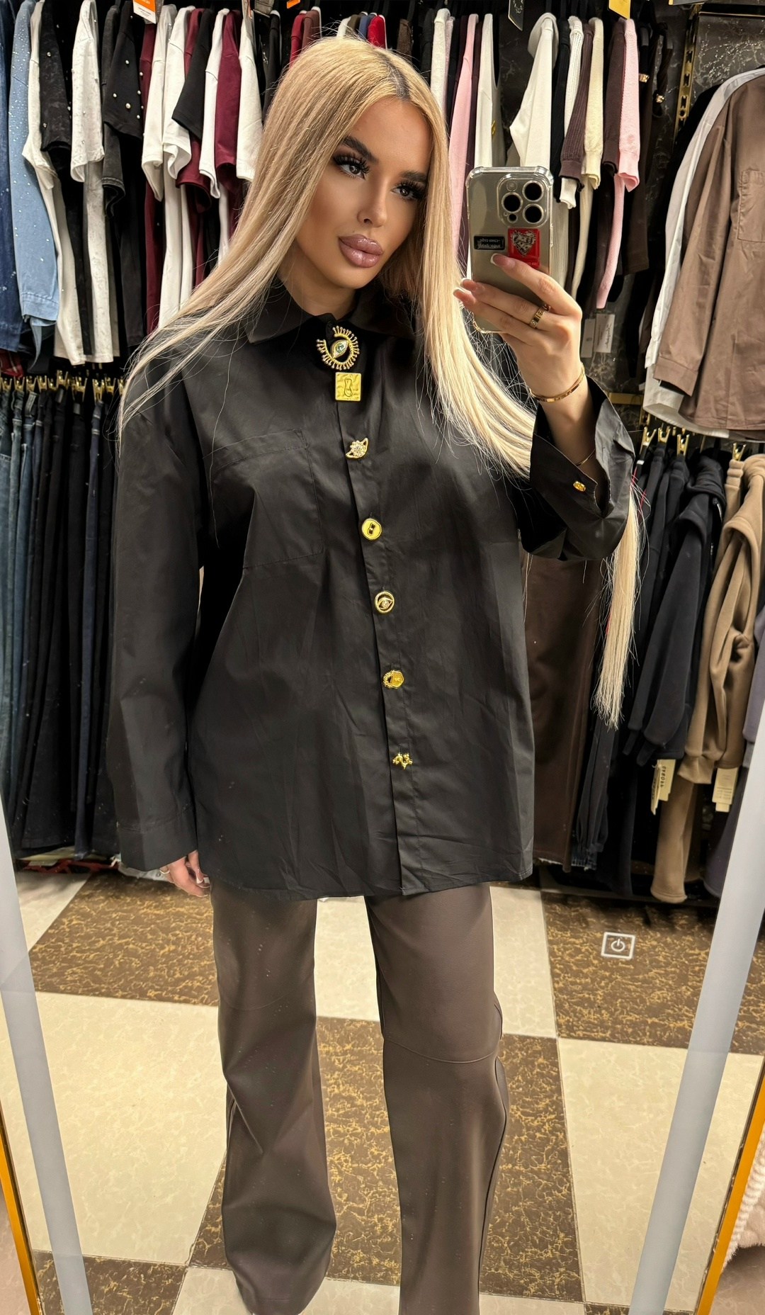 рубашка женская,рубашка,стильная рубашка,рубашка оверсайз черная,женская блузка