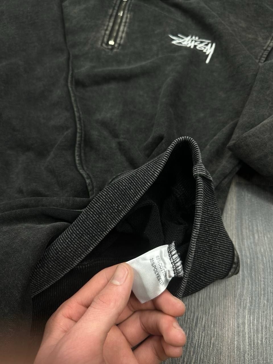 толстовка,толстовки для мужчин,мужская толстовка,stussy logo half zip sweat black,мужская кофта
