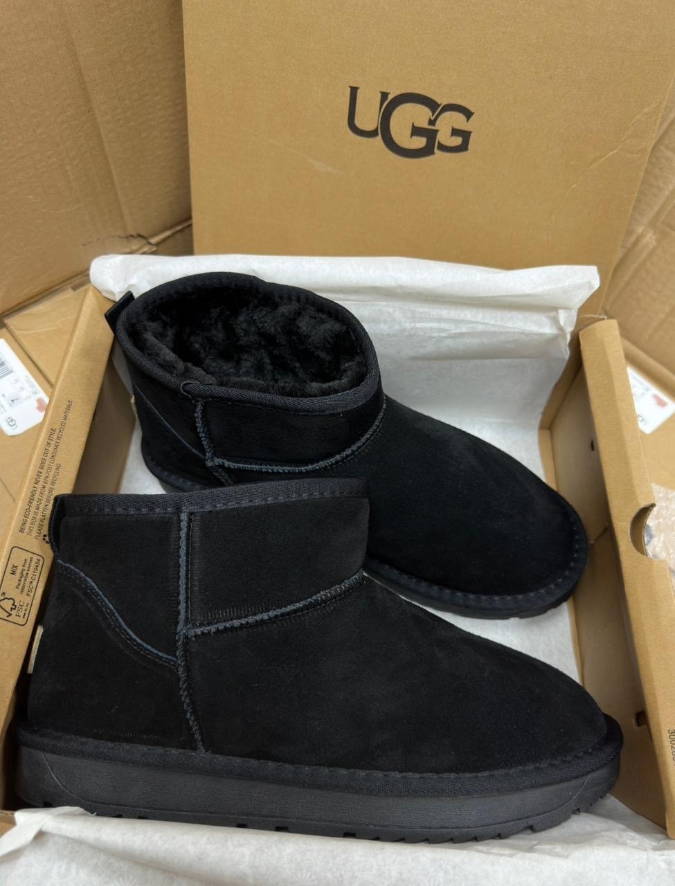 мужские угги ugg classic mini зимние черные,,мужские угги,угги ugg,угги