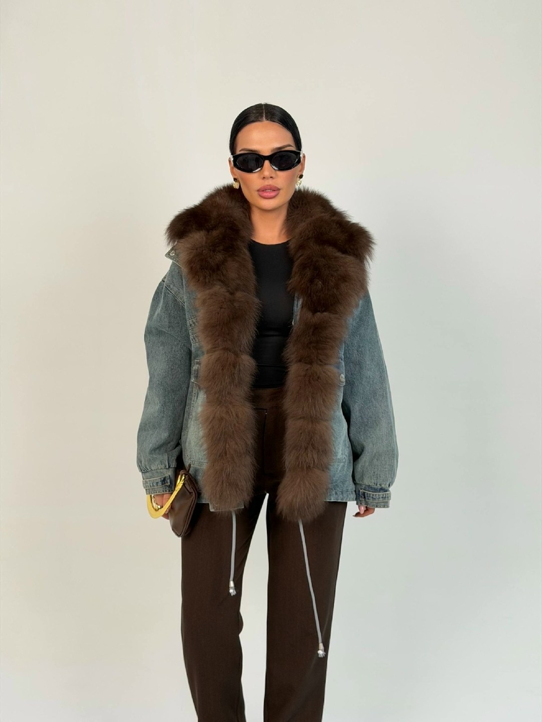 куртка джинсовая с натуральным мехом angel mood,джинсовая куртка с мехом,джинсовая куртка с натуральным мехом,джинсовка с мехом,джинсовая куртка с мехом соболя yana kraft brand