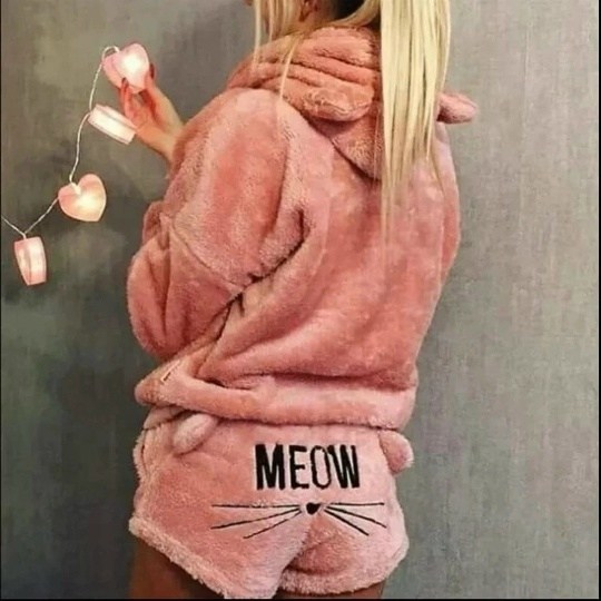 плюшевая пижама с шортами,пижама с капюшоном,теплая пижама женская плюшевая,теплая пижама домашняя,теплая пижама женская флисовая