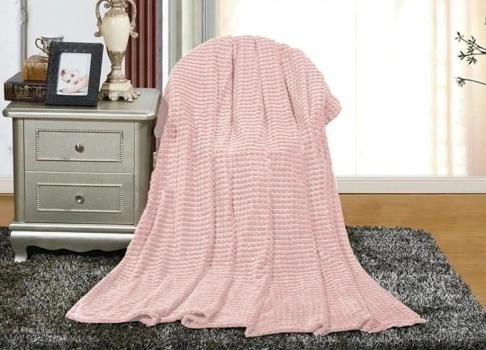 плед и покрывало,плед,плед евро,плед розовый,плед евро кубик