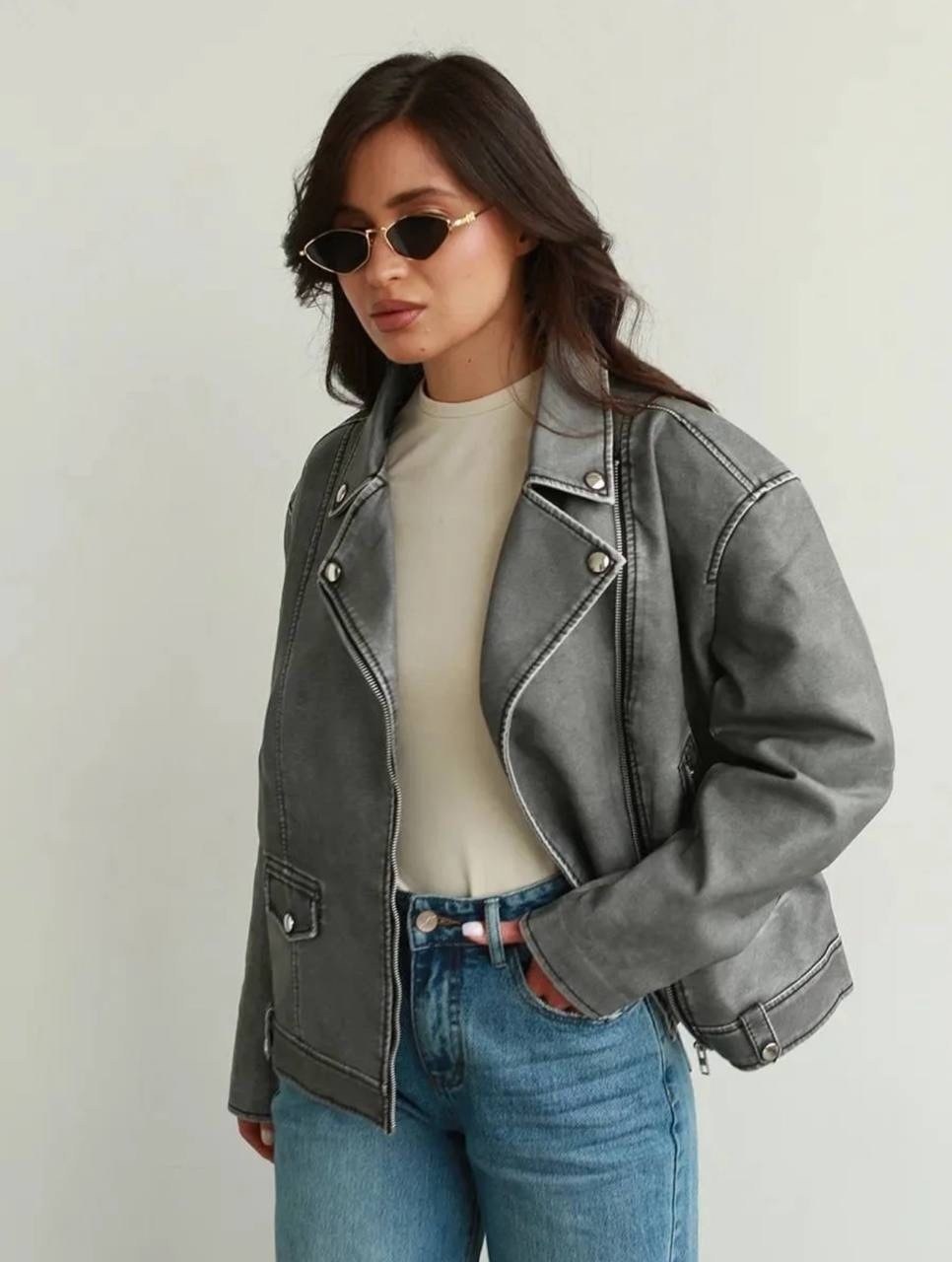 косуха женская куртка кожаная oversize,косуха винтажная куртка кожаная oversize серая monyken,косуха кожаная серая винтажная куртка оверсайз mony,косуха серая винтажная куртка кожаная оверсайз aftfbas