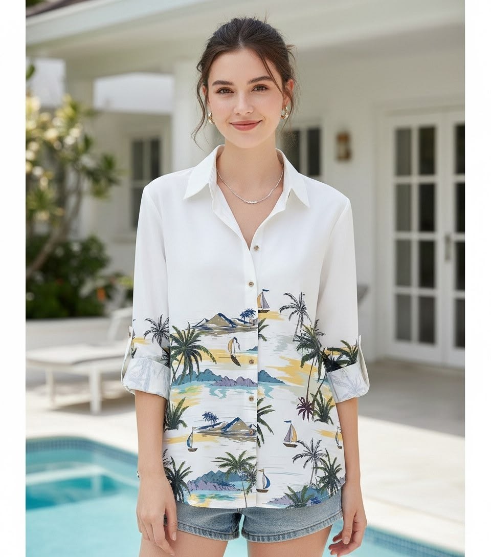 рубашка женская,блузка с принтом,повседневная рубашка,рубашка блузка,летняя женская блузка