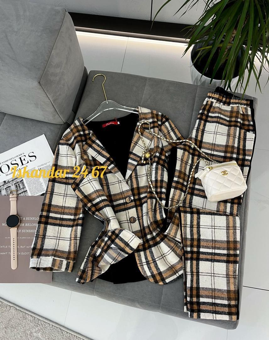 костюм двойка кашемир,костюм в клетку,женский костюм тройка,костюм женский,костюм брючный в клетку