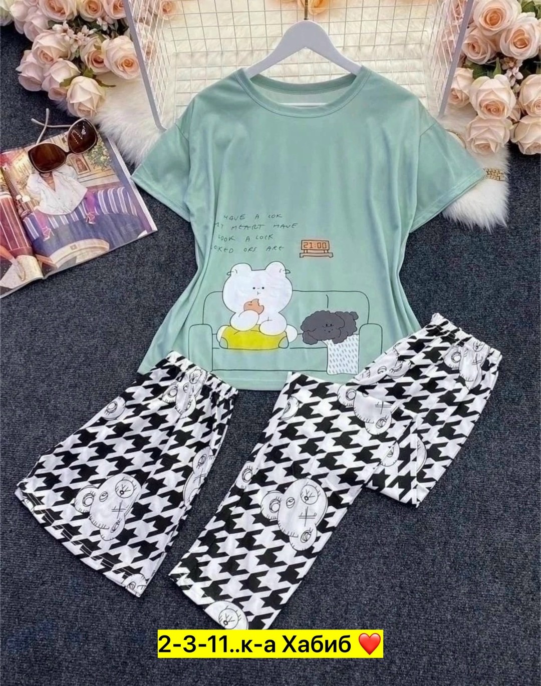 пижамы женски,пижама женская тройка,пижама с багз банни женская,пижама тройка,женский пижама