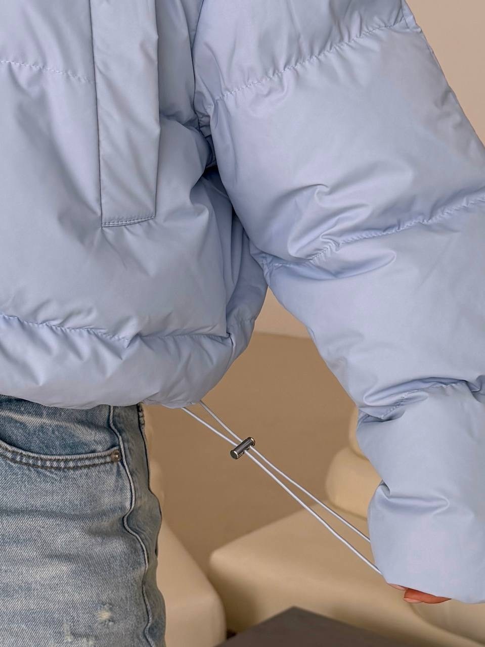 голубая курточка кроп коротка пуховик,куртка демисезонная,свободная куртка женская shu светло-голубая,куртка женская,куртка electrastyle размер 44 голубой