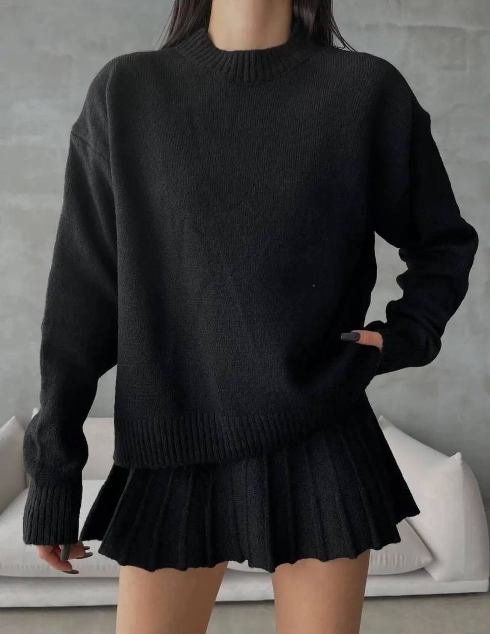 костюм свитер + юбка,вязаный костюм с юбкой,женский костюм,костюм новый с юбкой,костюм свитер и юбка