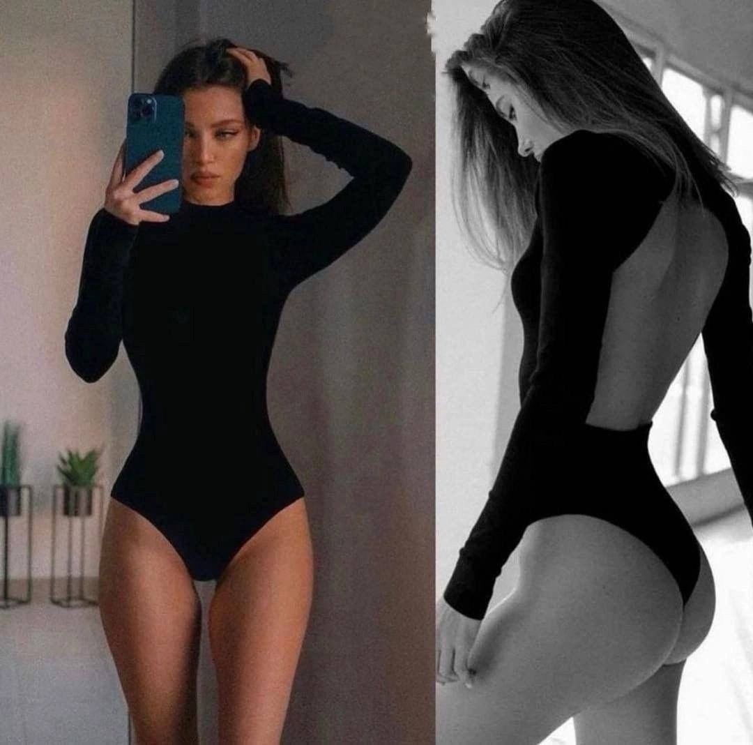 стройная девушка фигура,черное боди с открытой спиной,боди с длинным рукавом женский,стройная девушка,боди черный