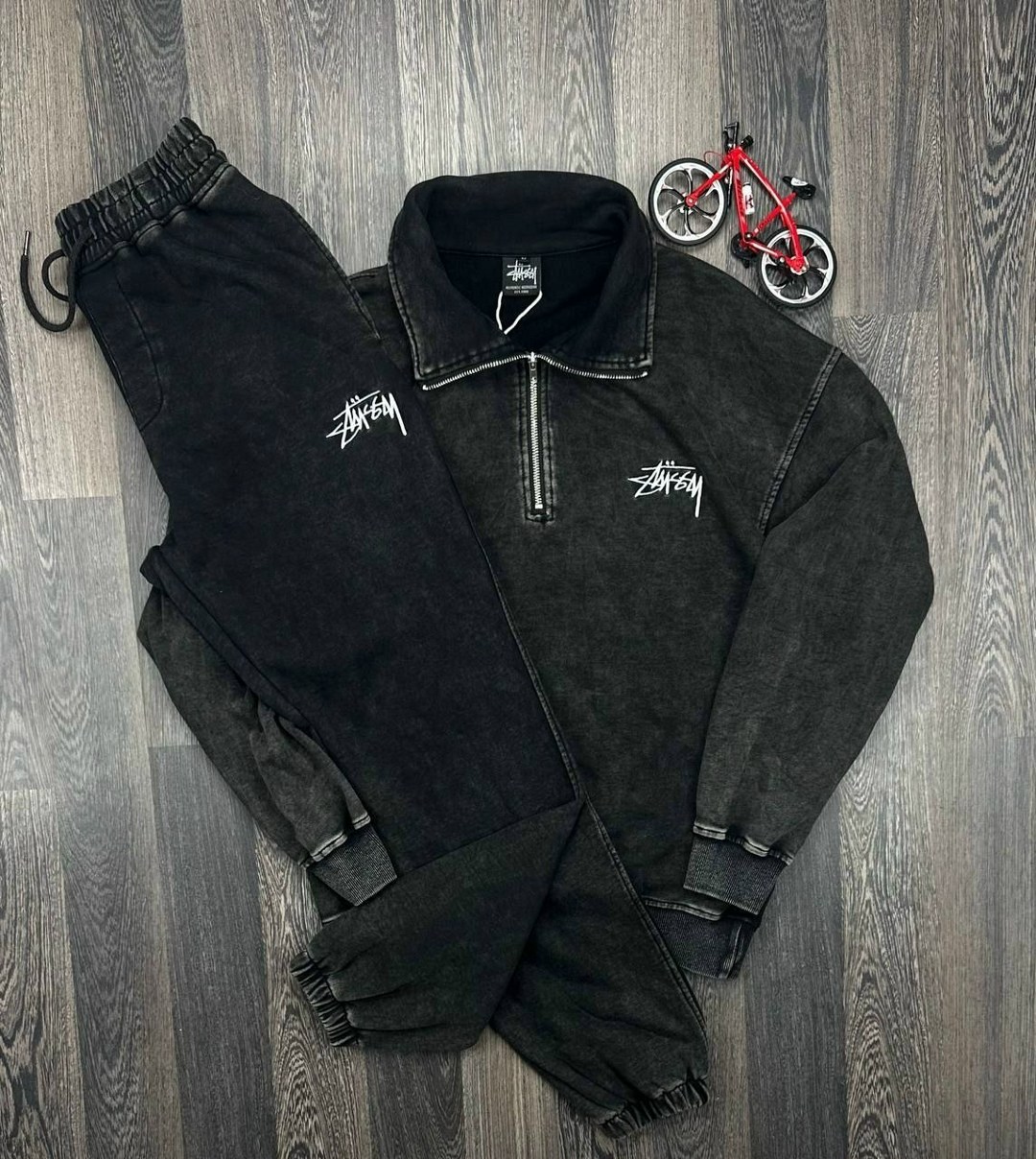 толстовка,толстовки для мужчин,мужская толстовка,stussy logo half zip sweat black