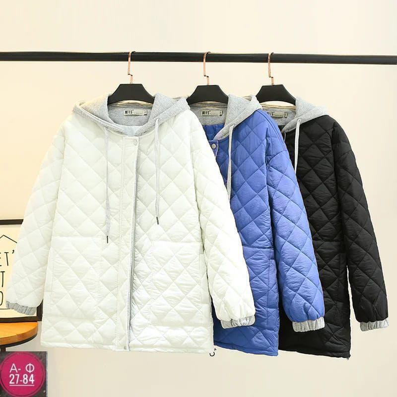 стеганая куртка женская,стеганая куртка с капюшоном,куртка зимняя женская,куртка повседневная,куртка женская оверсайз с капюшоном средней длины