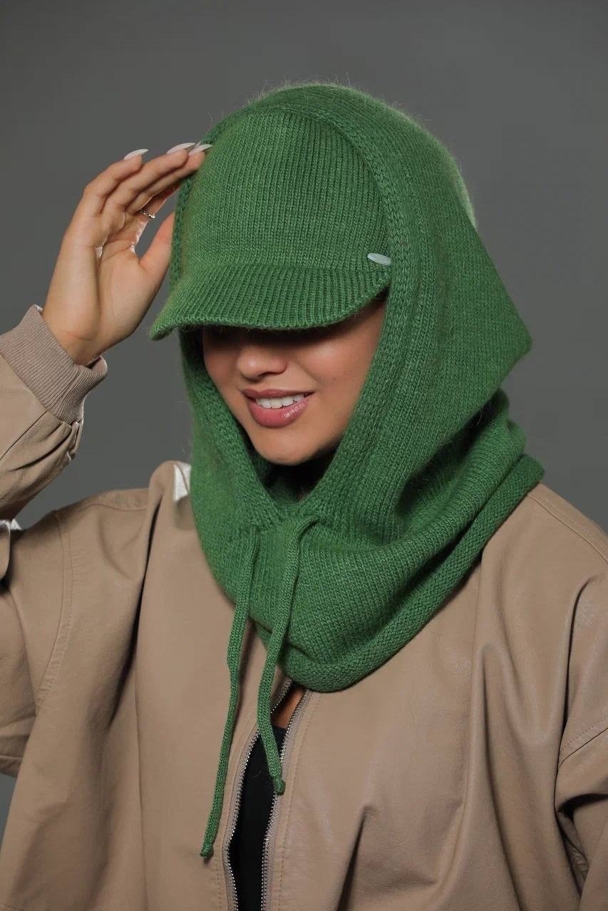 капор женский зимний ангора белый с кепкой,кепка с капором из ангоры glamour boutique,комплект ангора капор+кепка,кепка с капором из ангоры,капюшон капор