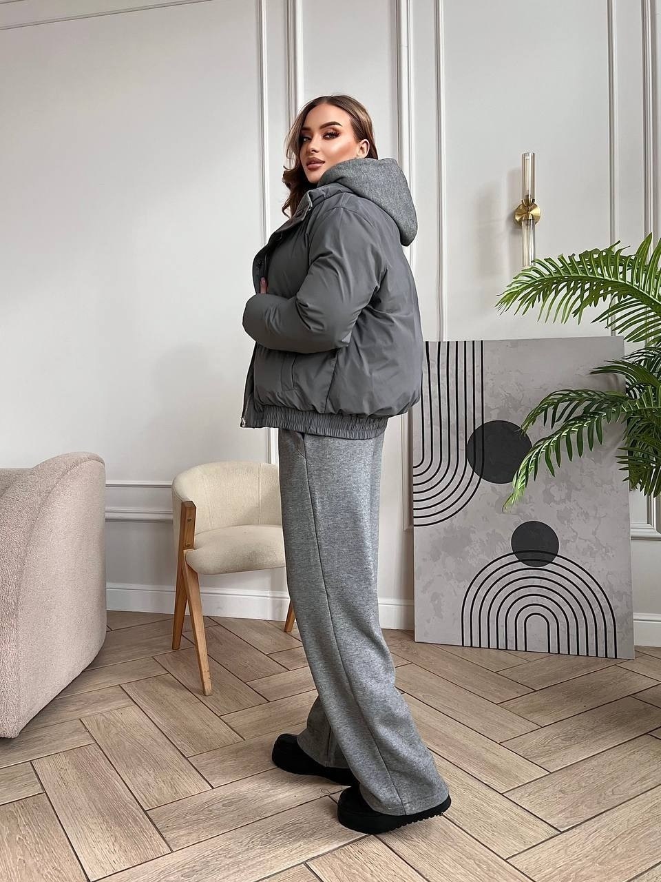 женский серый костюм тройка miu miu premium,серый костюм тройка женский,трендовый костюм тройка с курткой,куртка,женская куртка