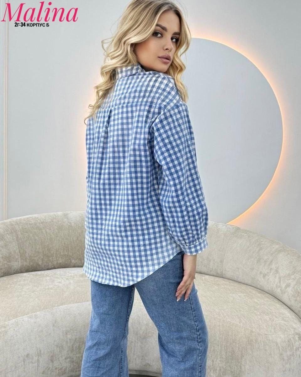рубашка летняя оверсайз в клетку хлопок,рубашка женская,рубашка в клетку женская,клетчатая рубашка женская,рубашка оверсайз в клетку
