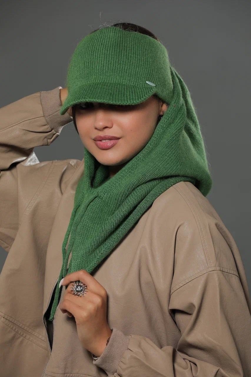 капор женский зимний ангора белый с кепкой,кепка с капором из ангоры glamour boutique,комплект ангора капор+кепка,кепка с капором из ангоры,капюшон капор