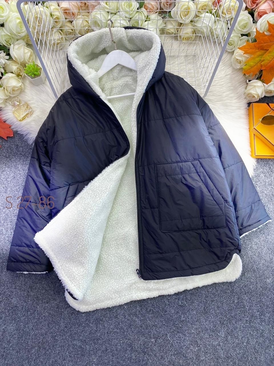 женская зимняя куртка ткань синтипон+барашка,модель 2695- modnita.md,зимняя женская куртка,стильная куртка,куртка женская