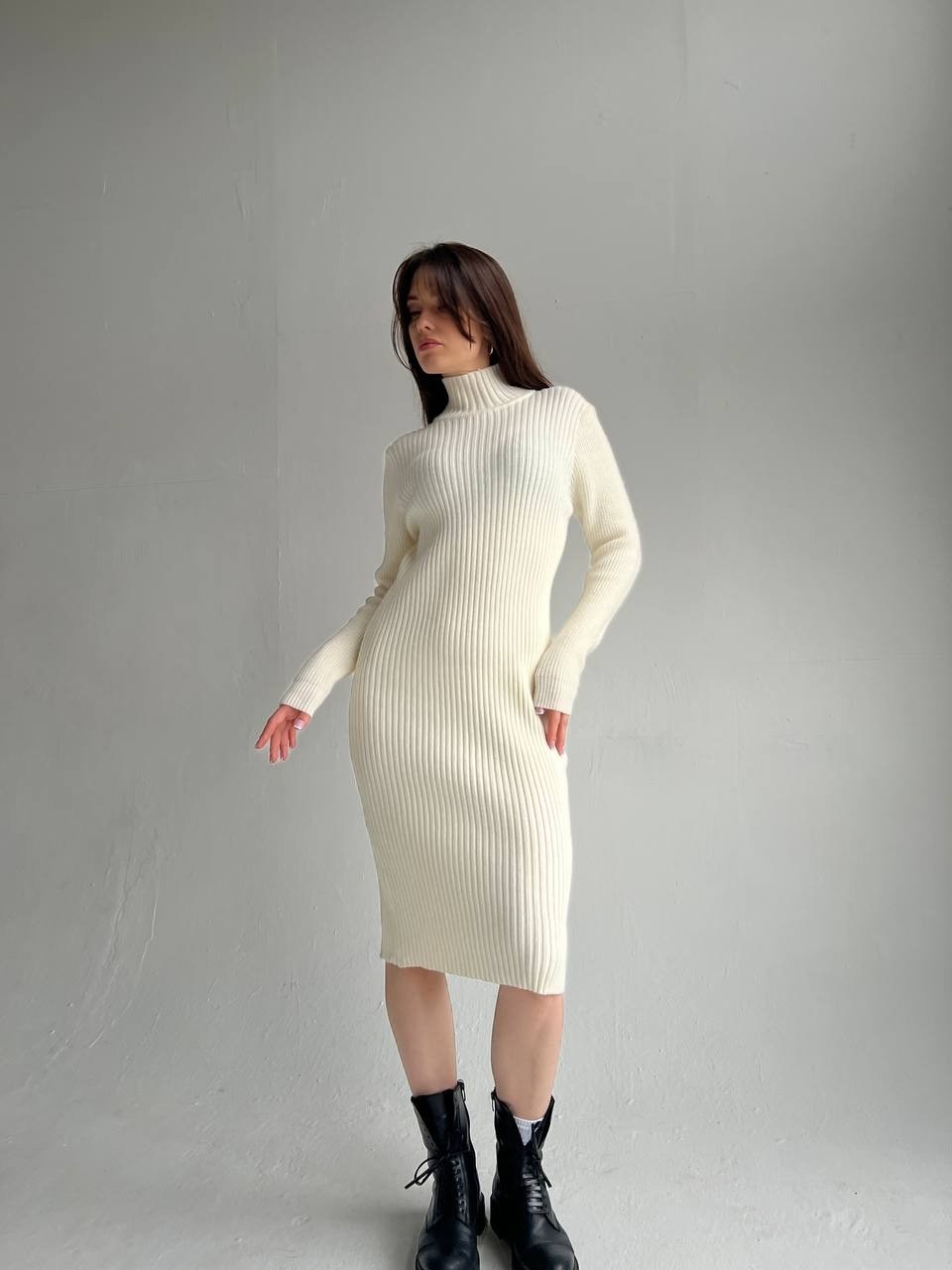 трикотажное платье,вязаное платье женское,платье свитер вязаное,черное платье лапша,теплое платье свитер