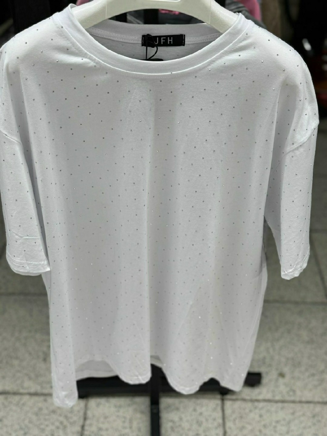 футболка оверсайз женская со стразами,женская футболка,футболка оверсайз со стразами удлиненная нарядная got u,футболка с стразами,футболка белая женская