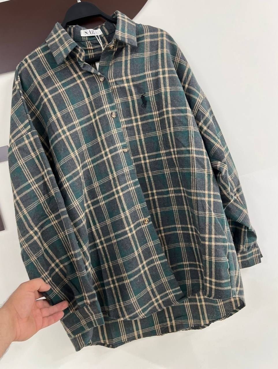 рубашка женская в клетку оверсайз,рубашка женская,рубашка в клетку оверсайз удлиненная zzar,рубашка,рубашка оверсайз в клетку thirteen brand