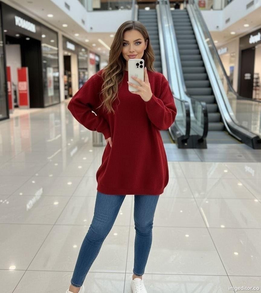 свитер удлинённый однотонный вязаный yanalis 108380010,свитер оверсайз,свитера женские,свитера туники,вязаные свитера женские