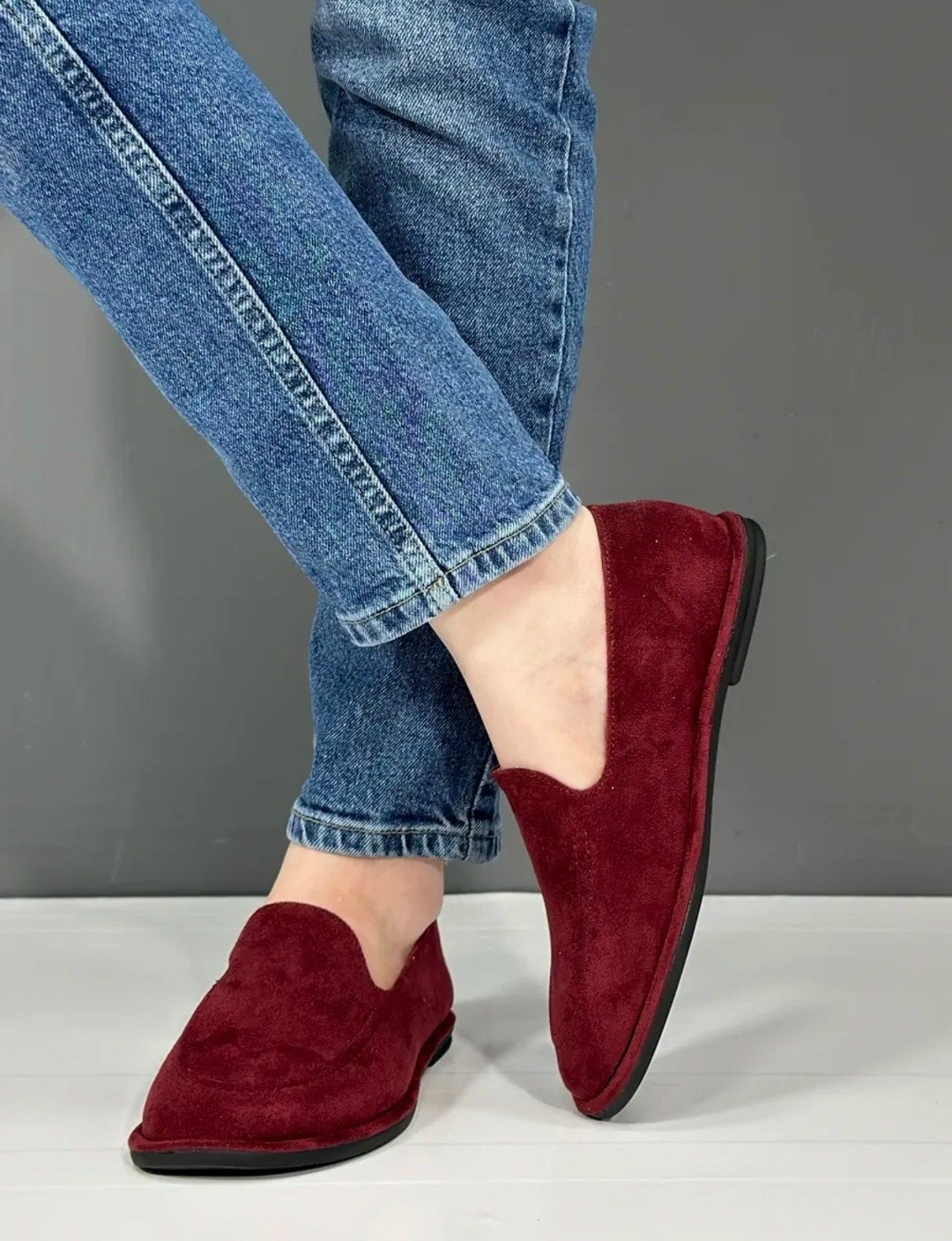 туфли лоферы замшевые на плоской подошве,,эконика лоферы бордовые,лоферы замшевые,лоферы замш