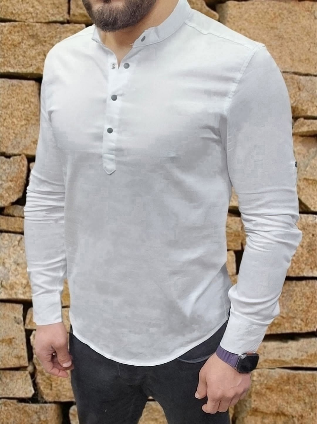 мужская рубашка с длинными рукавами,мужская рубашка белая,белая рубашка с воротником стойкой мужская,белая хлопковая рубашка мужская,рубашки мужские модные