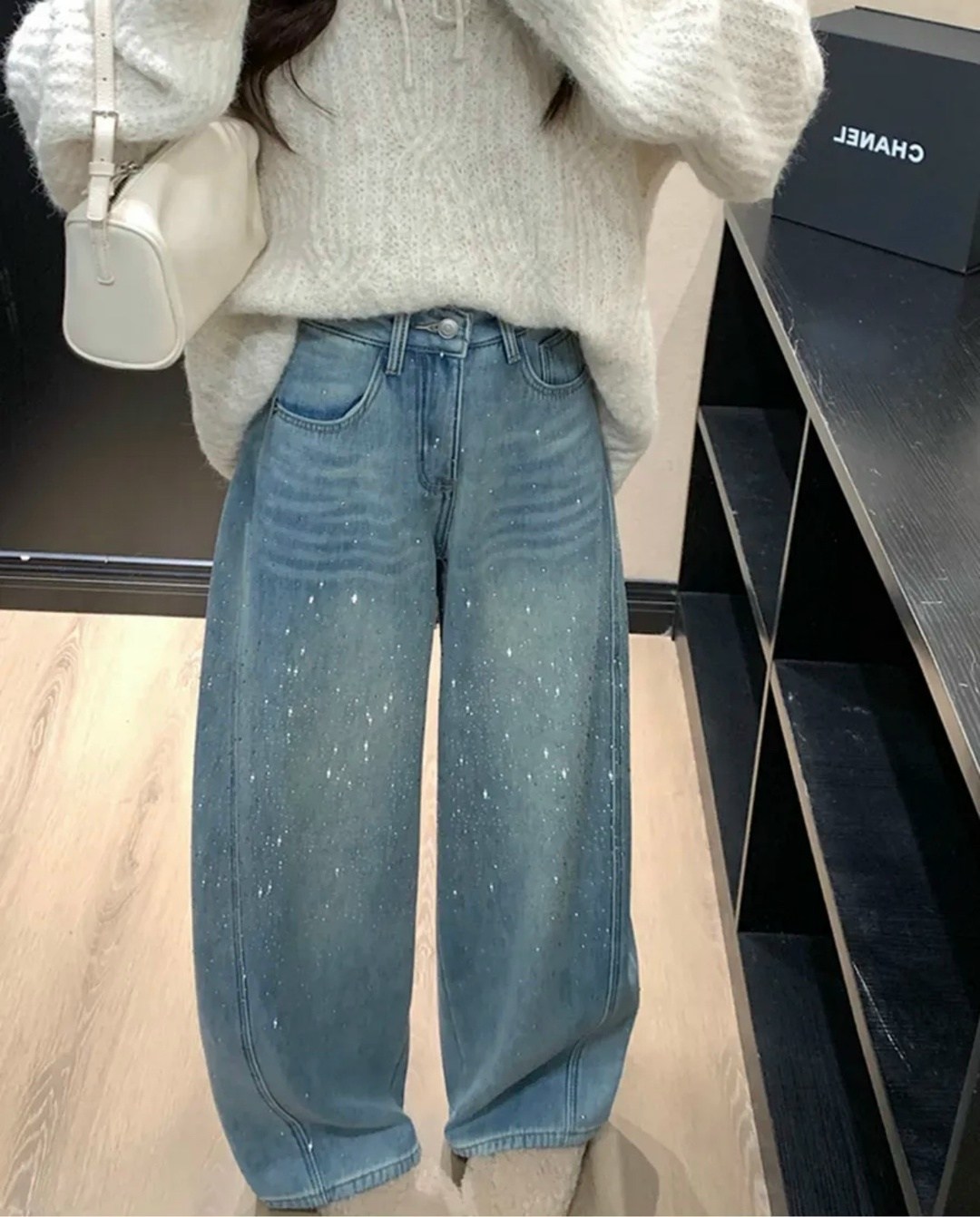 женщины светло -голубые джинсы y2k harajuku,женские джинсовые брюки с широкими штанинами,модные джинсы,джинсы широкие,широкие джинсы со стразами