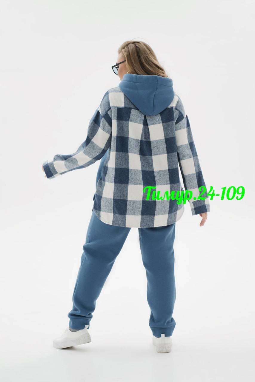 cпортивный костюм больших размеров,женские костюмы больших размеров,рубашка теплая в клетку с капюшоном, больших размеров,одежда больших размеров