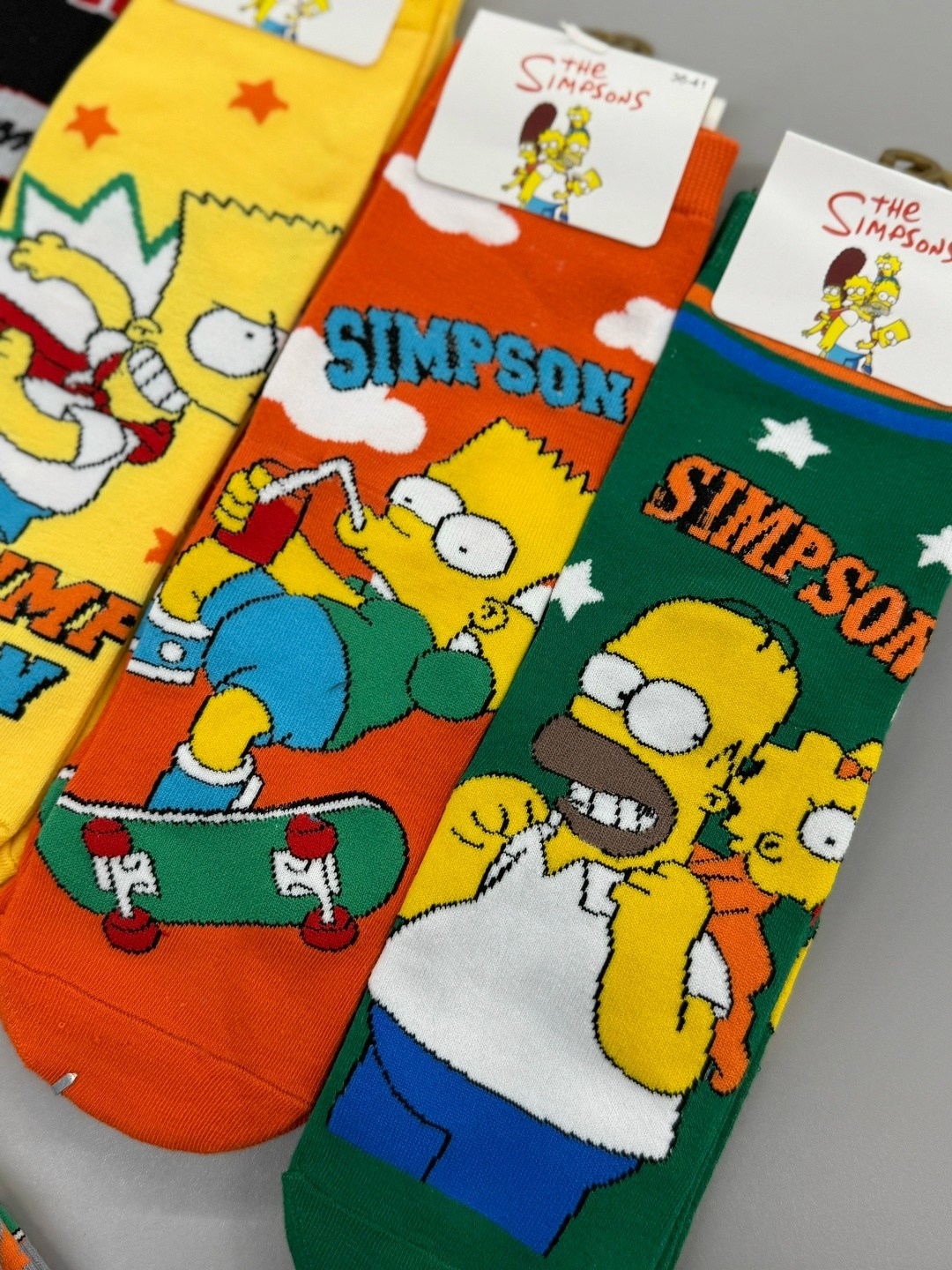 носки симпсоны,носки комплект,носки с принтом симпсоны,комплект носки женские,носки любимые герои