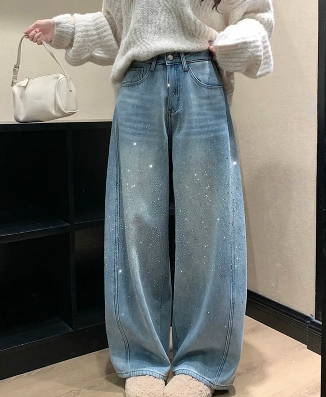женщины светло -голубые джинсы y2k harajuku,женские джинсовые брюки с широкими штанинами,модные джинсы,джинсы широкие,широкие джинсы со стразами