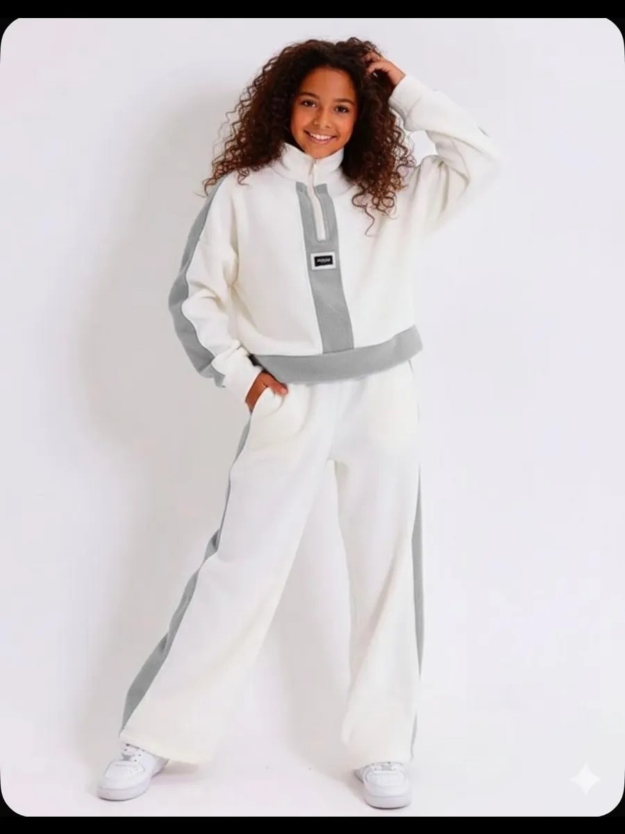 спортивные женские костюмы,костюм с брюками,костюм спортивный,костюм белый,женский костюм с брюками 424 флисовый (белый)
