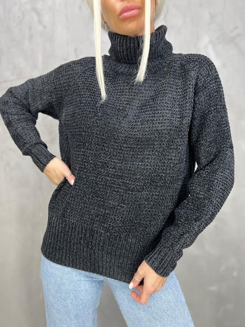 свитер вязаный с горлом,вязаные свитера женские,женский свитер,свитер вязаный с горлом цвет фиолетовый,вязаный свитер