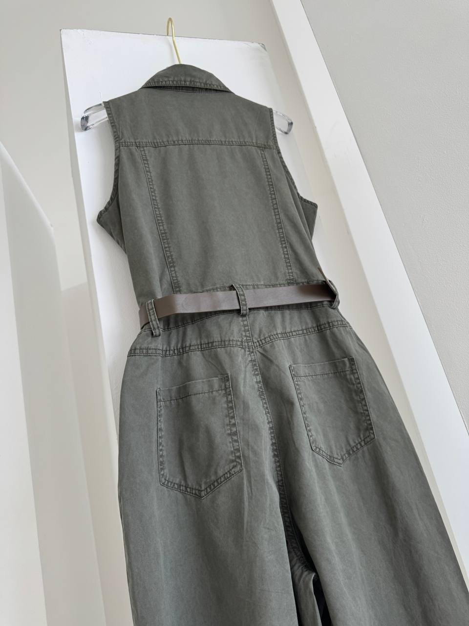 хлопковый комбинезон,комбинезон,комбинезон женский,комбинезон женский хаки,комбинезон в стиле сафари