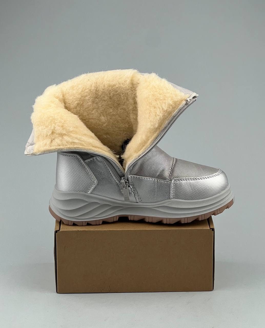 ,дутики для девочки,дутики,дутики серебристые,детские дутики