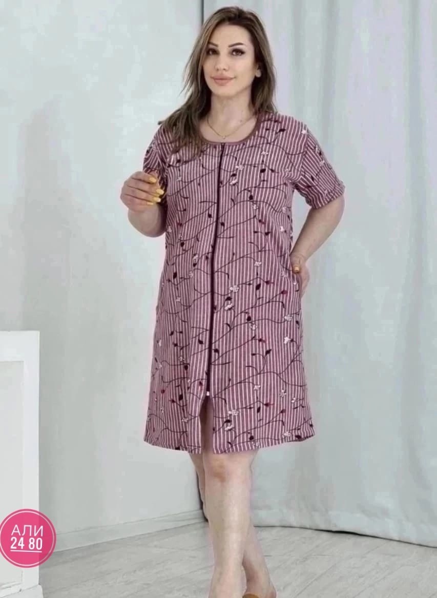 халат женский,халат трикотажный домашний,халат женский домашний,халат в горох больших размеров,халат легкий