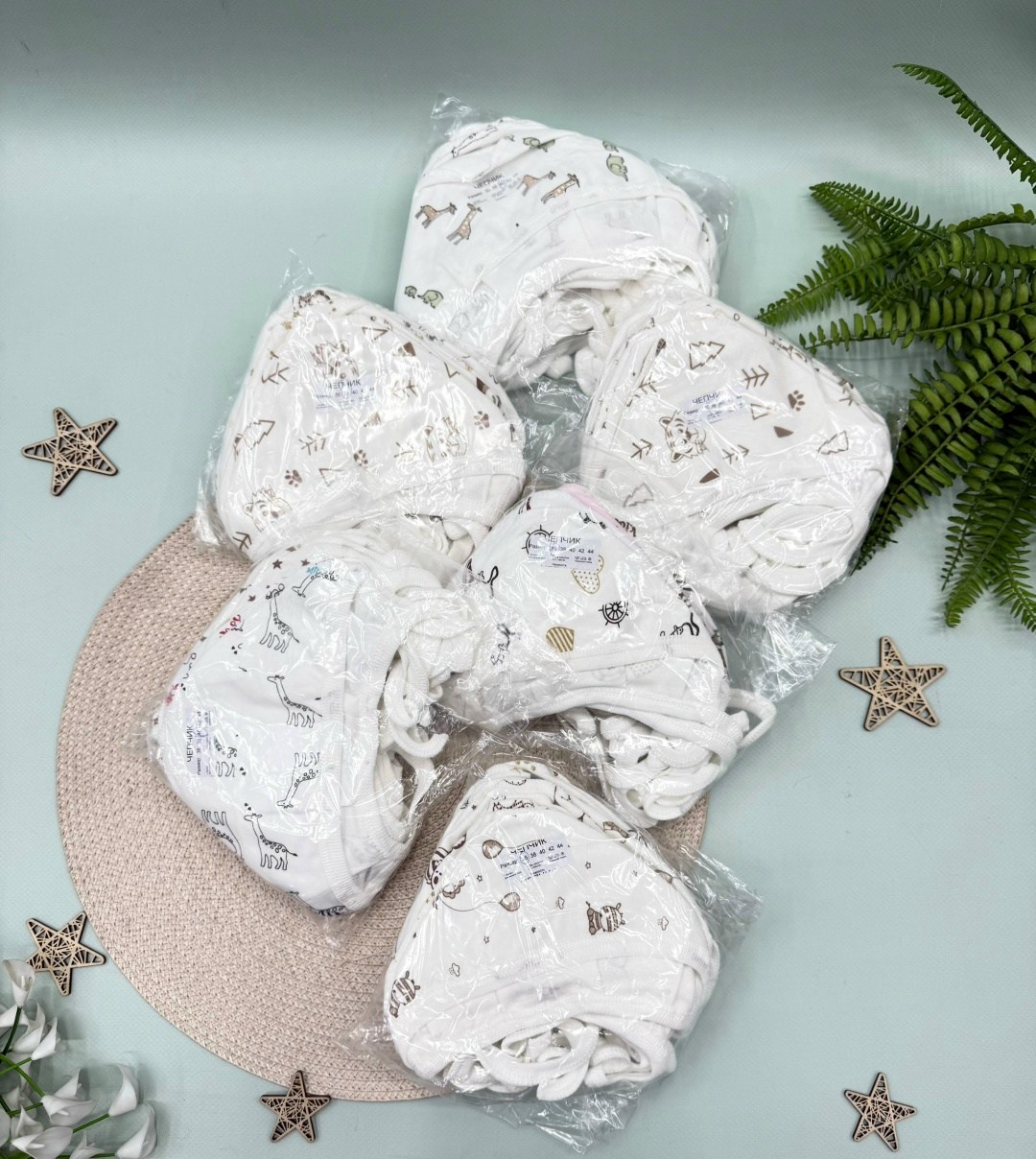 комплект чепчик,комплект чепчиков для новорожденного,комплект чепчиков 2 шт. 3-6,чепчик для новорожденного,чепчики для новорождённых набор