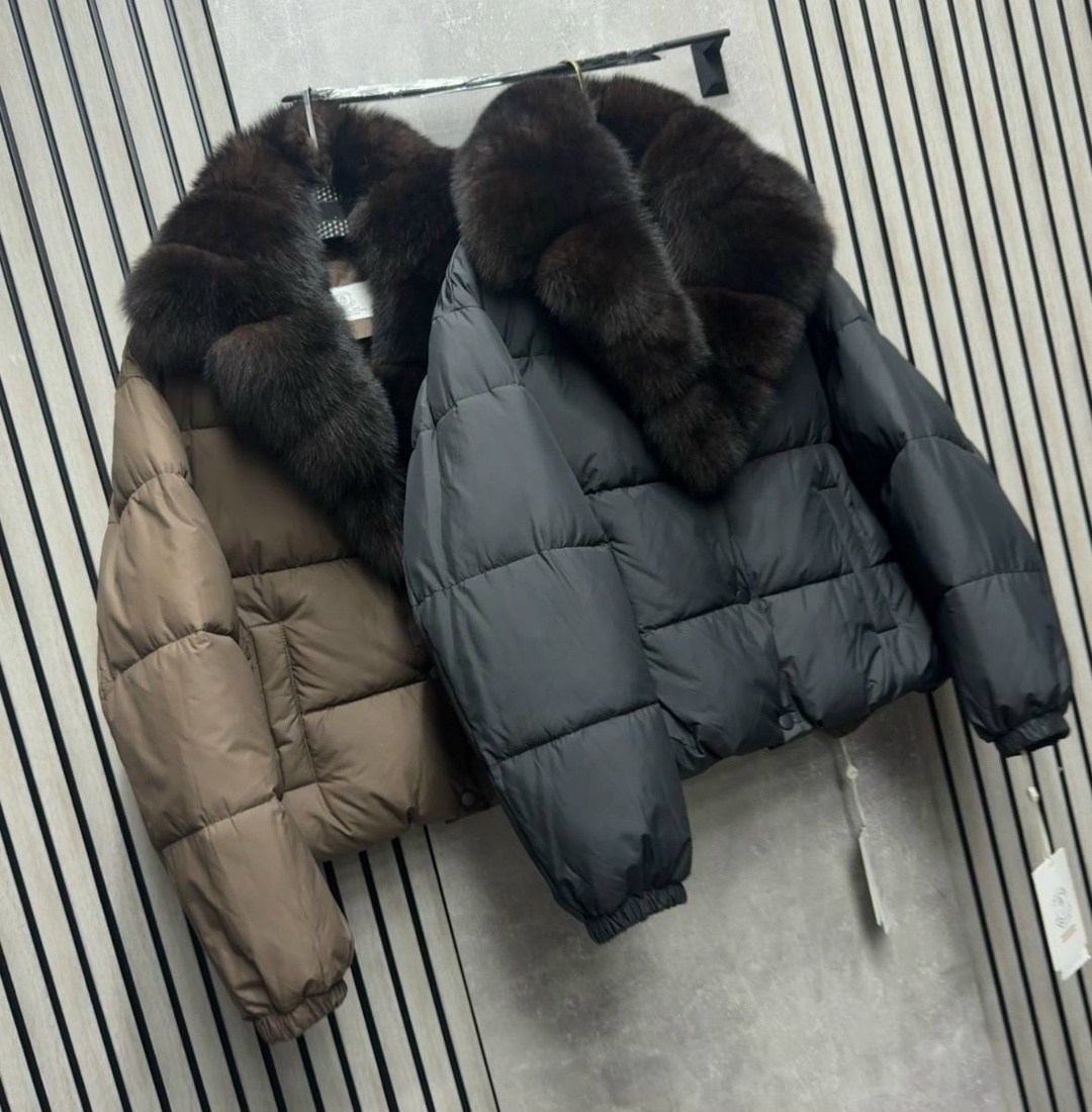 куртка пуховик зимняя с натуральным мехом песца safina moda,куртка с мехом,пуховик с натуральным мехом,пуховик,пуховик с мехом