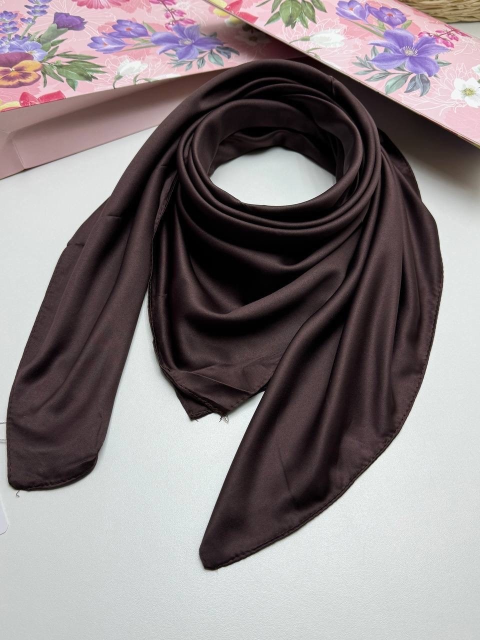 платки шелковые,платок женский однотонный,шелковый платок 100х100,платки шейный,платок диор черный