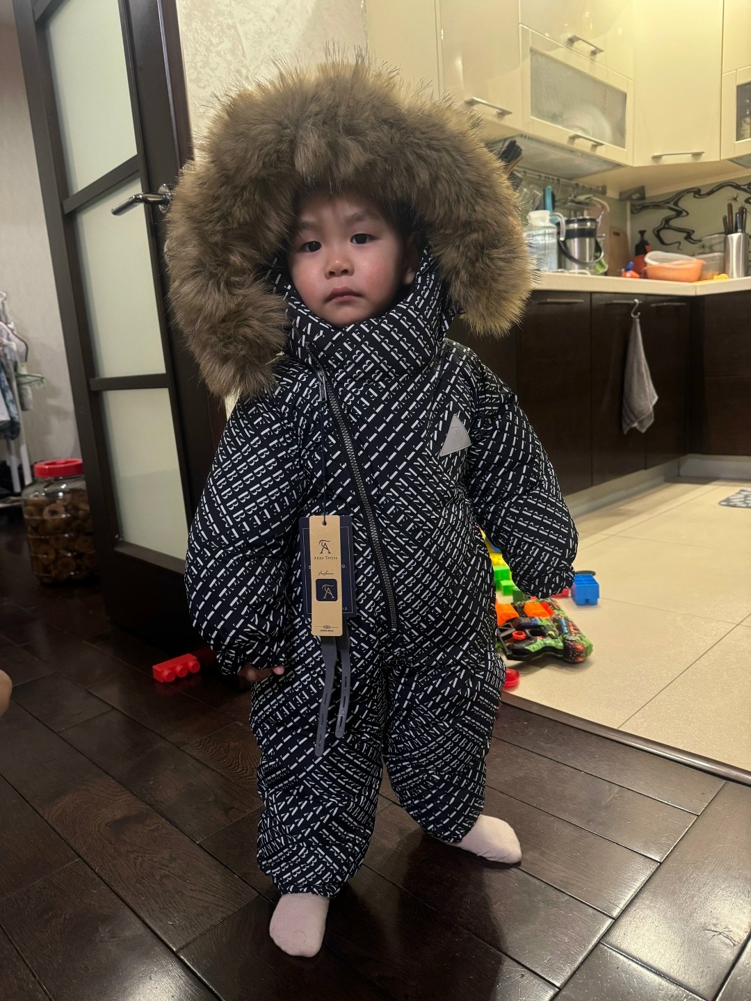 зимний детский комбинезон,детский зимний комбинезон fendi,утепленный зимний комбинезон с опушкой at-fashion 254160753,комбинезон зимний для мальчика,утепленный зимний комбинезон с опушкой at-fashion