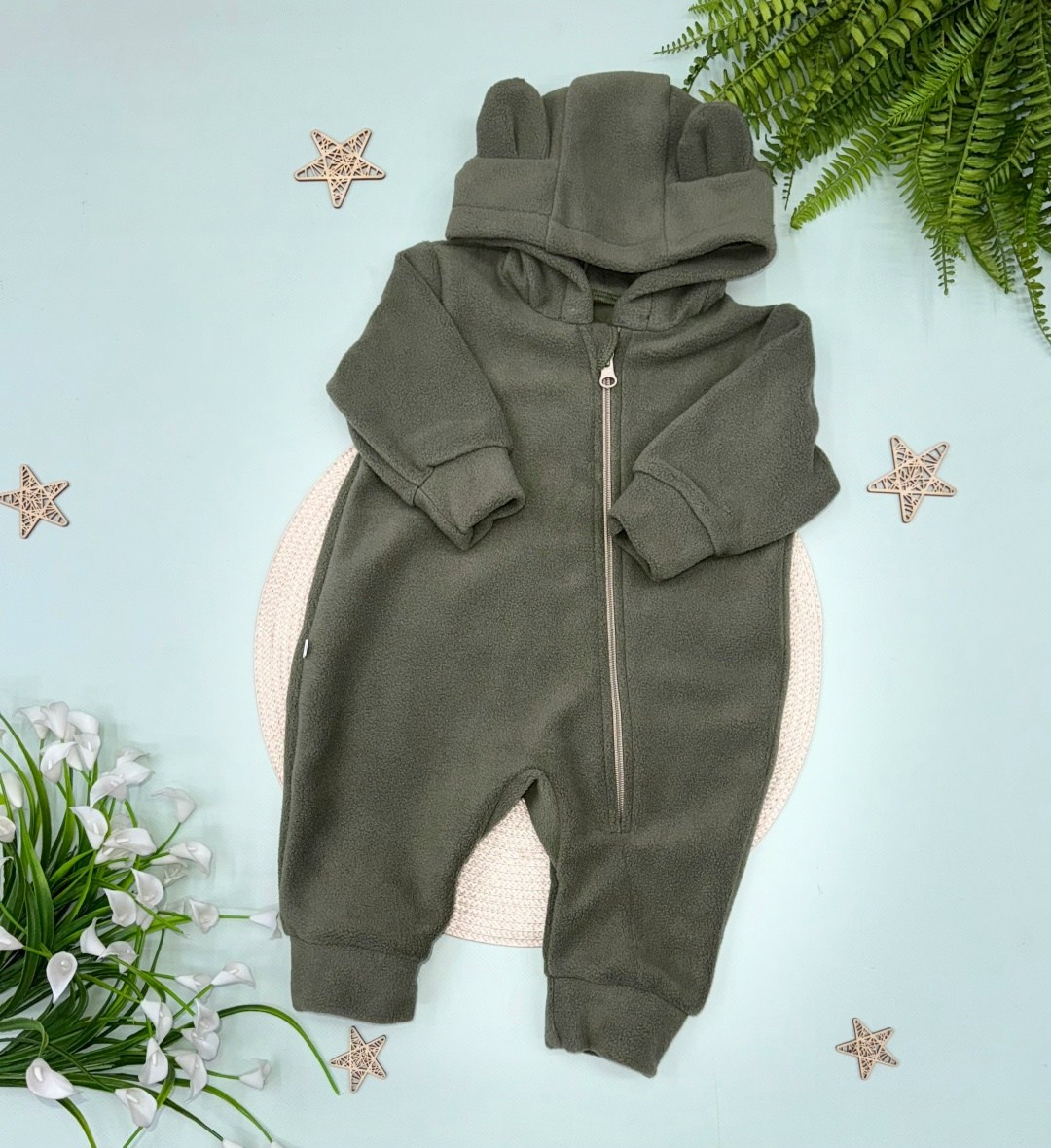 комбинезон с капюшоном для новорожденных,комбинезон на флисе,комбинезон для новорожденного,комбинезон утепленный,комбинезон утепленный для малыша
