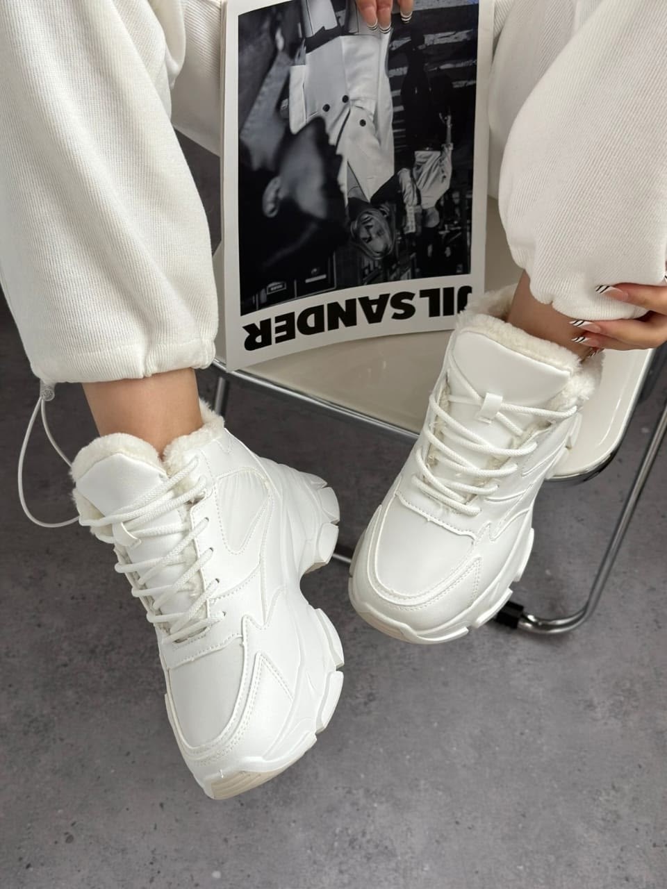 кроссовки зимние женские,кроссовки женские зимние белые,кроссовки зимние с мехом на толстой подошве ovvo цвет белый,зимние кроссовки,белые кроссовки на меху женские