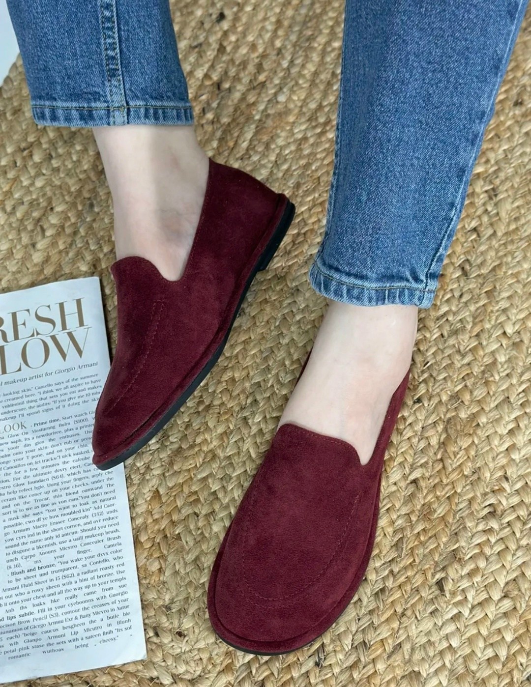 туфли лоферы замшевые на плоской подошве,,эконика лоферы бордовые,лоферы замшевые,лоферы замш