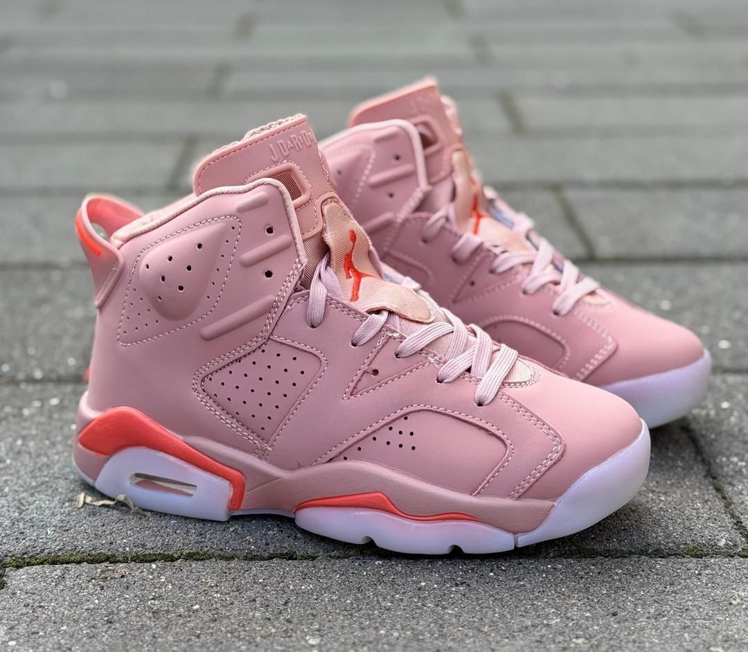 баскетбольная ,nike air jordan 6 retro,nike air jordan 6,розовые джорданы,спортивные кроссовки
